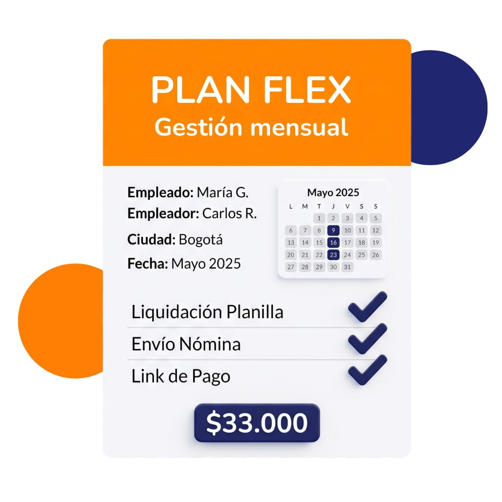 Plan Flex Gestión Mensual Empleada del Hogar