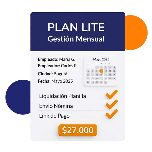 Plan Lite Gestión Mensual Empleada del Hogar